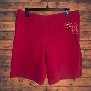 5 for $25🔥Athletic Works Hot Pink Bermuda Sweatpant Shorts Large (12-14)